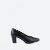 Zapatos de tacón negros de piel para Mujer - BARCELONA