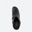 Demi-bottes noires en cuir pour Femme - SWEAR