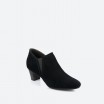 Black Low boots in Leather for Woman - AIPOD