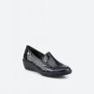 Black Moccasins in Leather for Woman - OLFIN