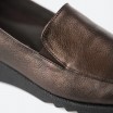 Brown Moccasins in Leather for Woman - LOGO