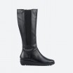 Black High Boots in Leather for Woman - LOL