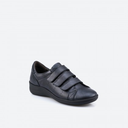 Black Sneakers in Leather for Woman - PINDA