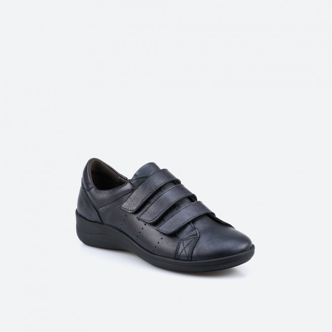 Black Sneakers in Leather for Woman - PINDA