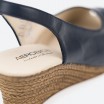 Peep toes bleu marine en cuir pour Femme - ALBA