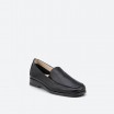 Black Moccasins in Leather for Woman - HELLO