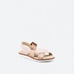 Salmon Sandals in Leather for Woman - TUNNEL