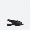 Black Peep toes in Leather for Woman - TERESA