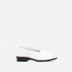 White Peep toes in Leather for Woman - TERESA