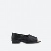 Black Peep toes in Leather for Woman - TERRA