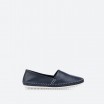 Navy Moccasins in Leather for Woman - ZEN
