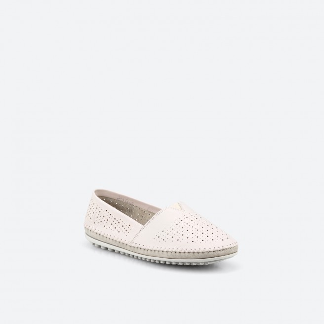 Beige Moccasins in Leather for Woman - ZEN CAMPING PERF