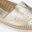 Gold Moccasins in Leather for Woman - ZEN CAMPING PERF
