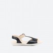 Black Sandals in Leather for Woman - SIENA