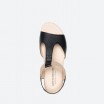 Black Sandals in Leather for Woman - SIENA
