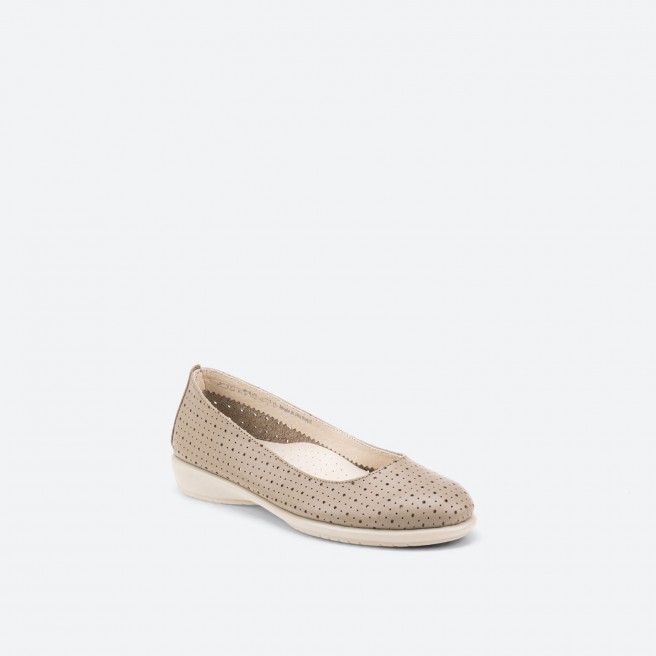 Beige Ballerinas in Leather for Woman - DANCE PERF