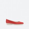 Red Ballerinas in Leather for Woman - DANCE PERF