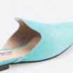 Green Mules in Leather for Woman - POINTY SLIP