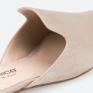 Beige Mules in Leather for Woman - POINTY SLIP