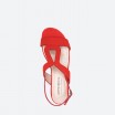 Red Sandals in Leather for Woman - VOX