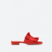 Red Mules in Leather for Woman - VORTEX