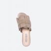 Beige Mules in Leather for Woman - VORTEX