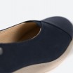Navy Ballerinas in Leather for Woman - OLED