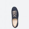 Navy Sneakers in Leather for Woman - OLAF