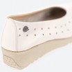 White Ballerinas in Leather for Woman - LOCKHEED PERF