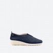 Navy Moccasins in Leather for Woman - LOCA