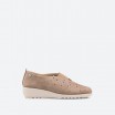 Beige Moccasins in Leather for Woman - LOCA