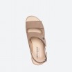 Beige Sandals in Leather for Woman - COMMAND