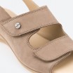 Beige Sandals in Leather for Woman - COMMAND