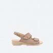 Sandales beiges en cuir pour Femme - COMMAND