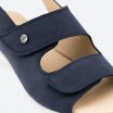 Navy Sandals in Leather for Woman - COMMAND