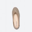 Beige Ballerinas in Leather for Woman - FRET PERF