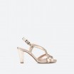 Gold Sandals in Leather for Woman - VAPY