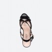 Black Sandals in Leather for Woman - VAPY