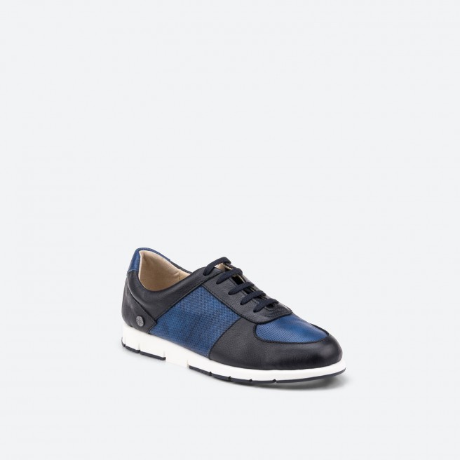 Navy Sneakers in Leather for Woman - FRAGOLE