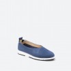 Blue Ballerinas in Leather for Woman - FRAPPE