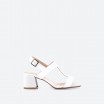 Sandales blanches en cuir pour Femme - LIMA
