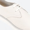 Sapatos de cordões brancos em pele para Mulher - SKO