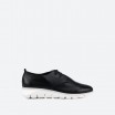Chaussures à lacets noirs en cuir pour Femme - SKO
