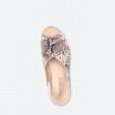 Silver Sandals in Leather for Woman - INCA