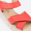 Orange Sandals in Leather for Woman - INK