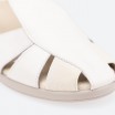 Peep toes blanches en cuir pour Femme - YAN
