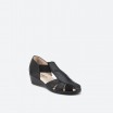 Black Peep toes in Leather for Woman - YAN