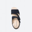 Navy Sandals in Leather for Woman - CORINA