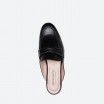Black Mules in Leather for Woman - KIOTO