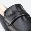 Black Mules in Leather for Woman - KIOTO